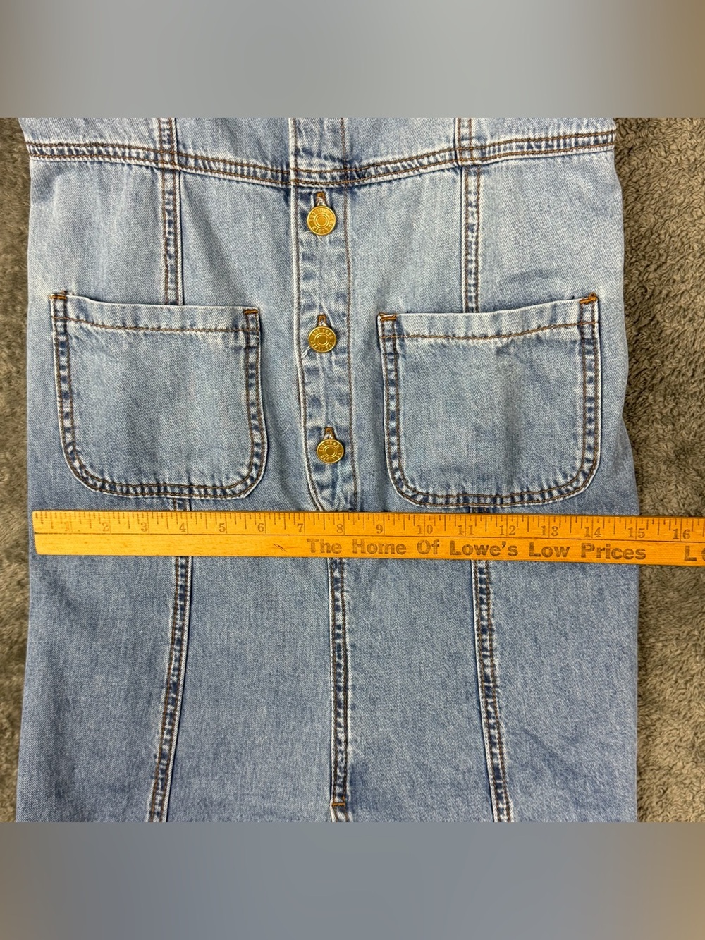 KUT FROM THE KLOTH Denim Jean Midi Button Up Dress Womens Size 0 Pockets Summer - Picture 11 of 14